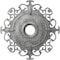 Ekena Millwork Orleans Medallion (Canopies up to 8 1/4"), 38 3/8"OD x 6 5/8"ID x 2 7/8"P, Ultra Pure White Crackle CM38OLUWC - alternate 1